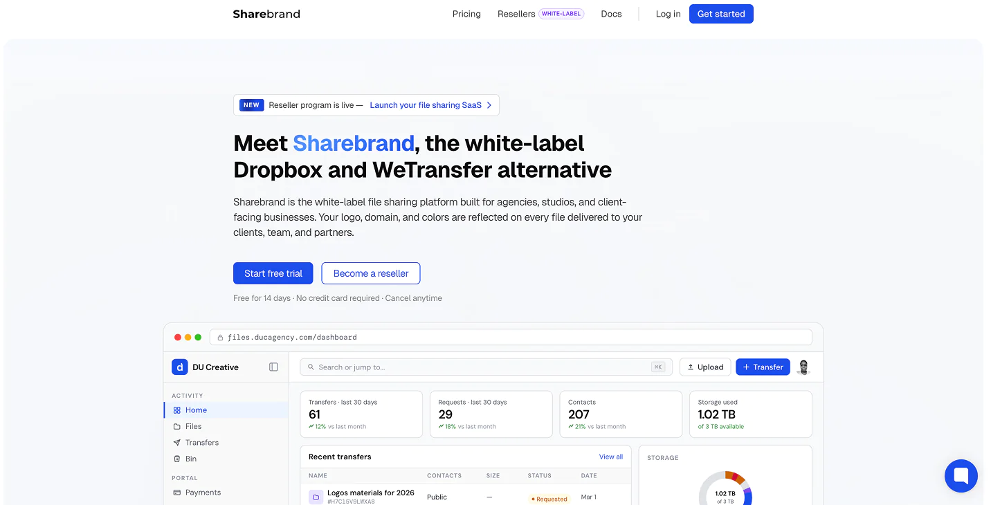 Screenshot of Sharebrand