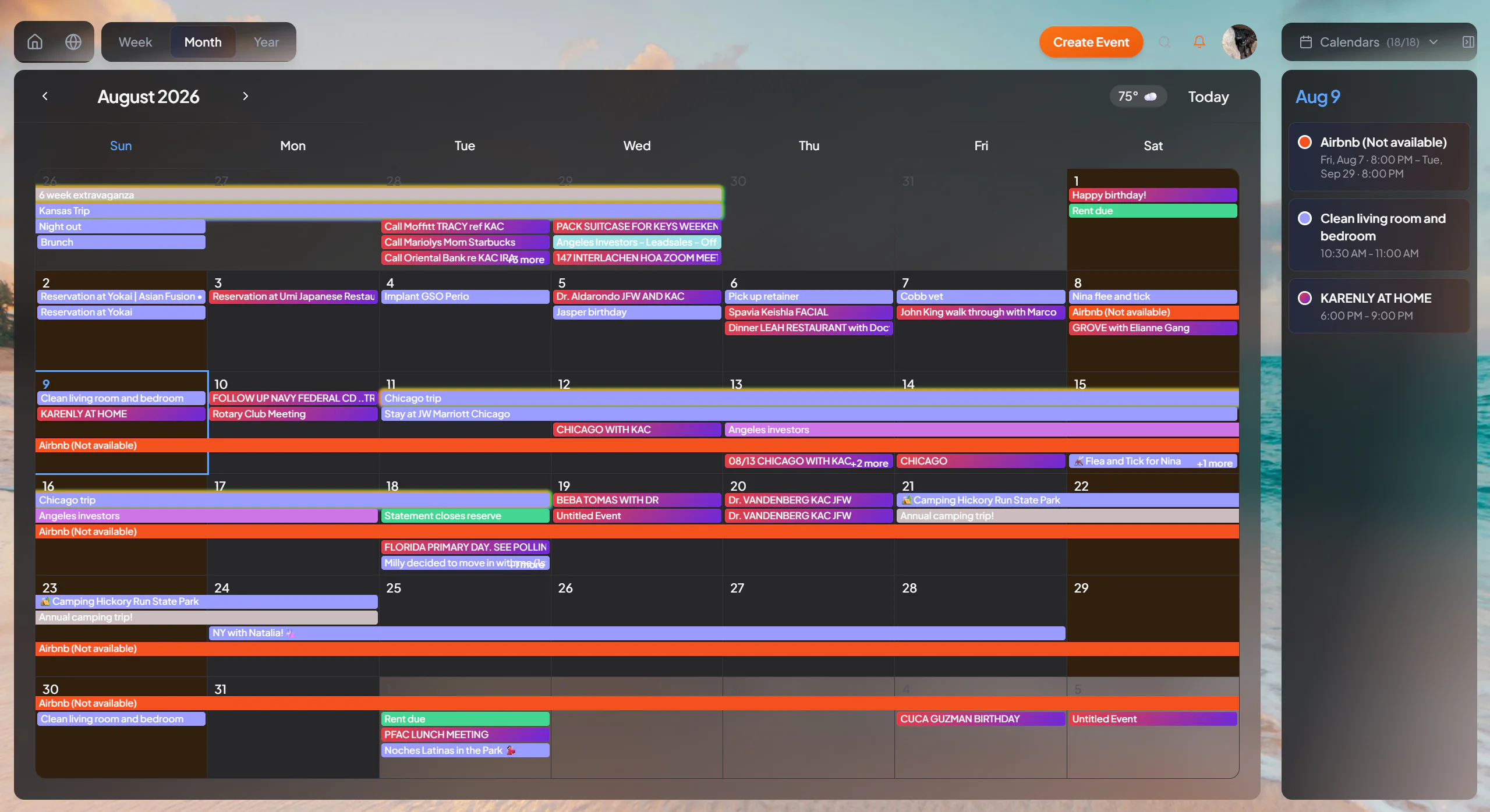 Screenshot 2 of Conmigo Yearly Calendar