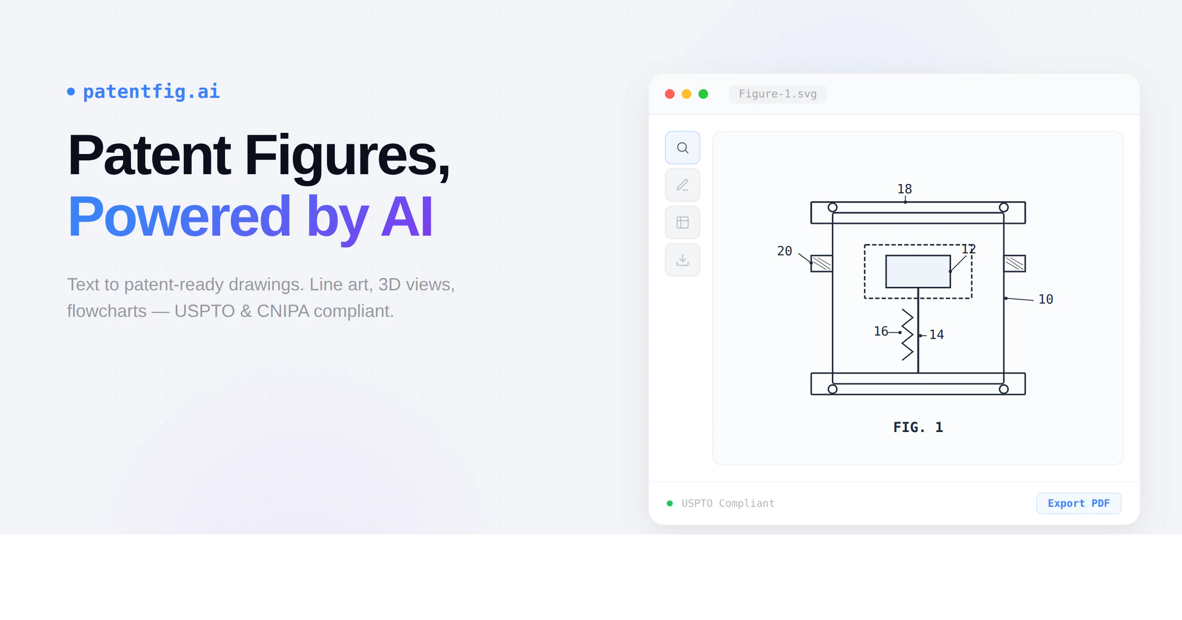 Screenshot 1 of AI Patent Drawing Software