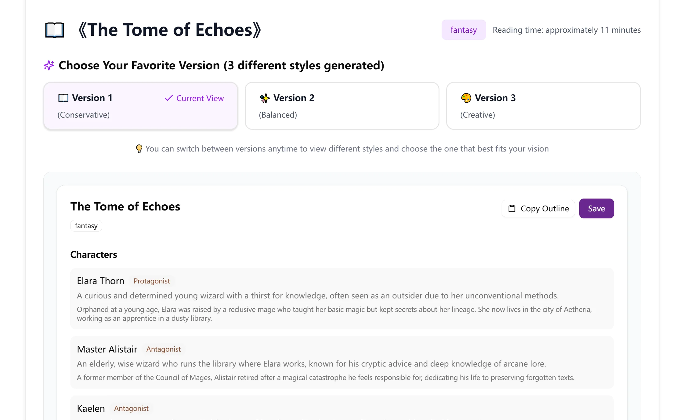Screenshot 1 of AI Story Writer