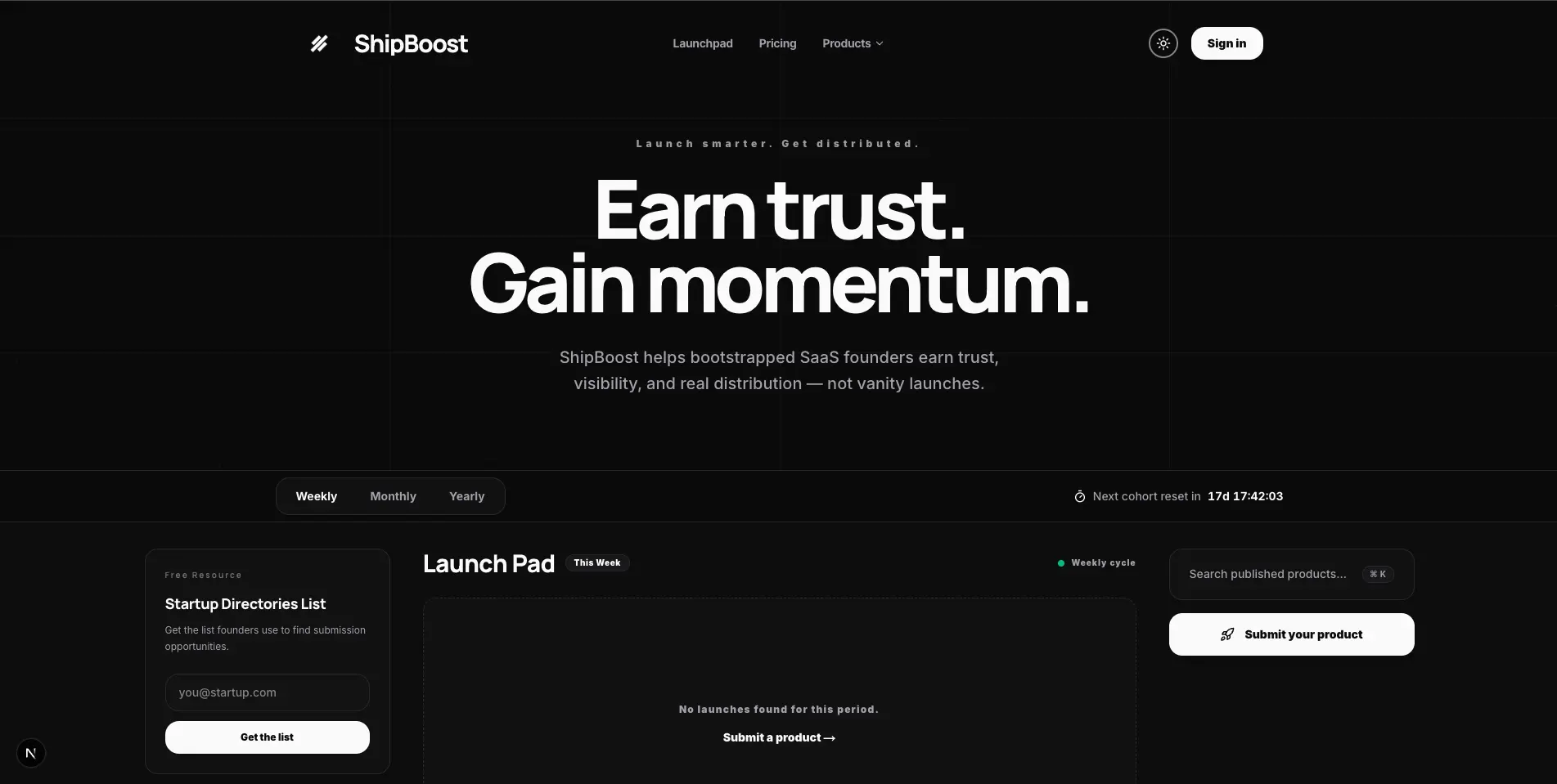 Screenshot of ShipBoost