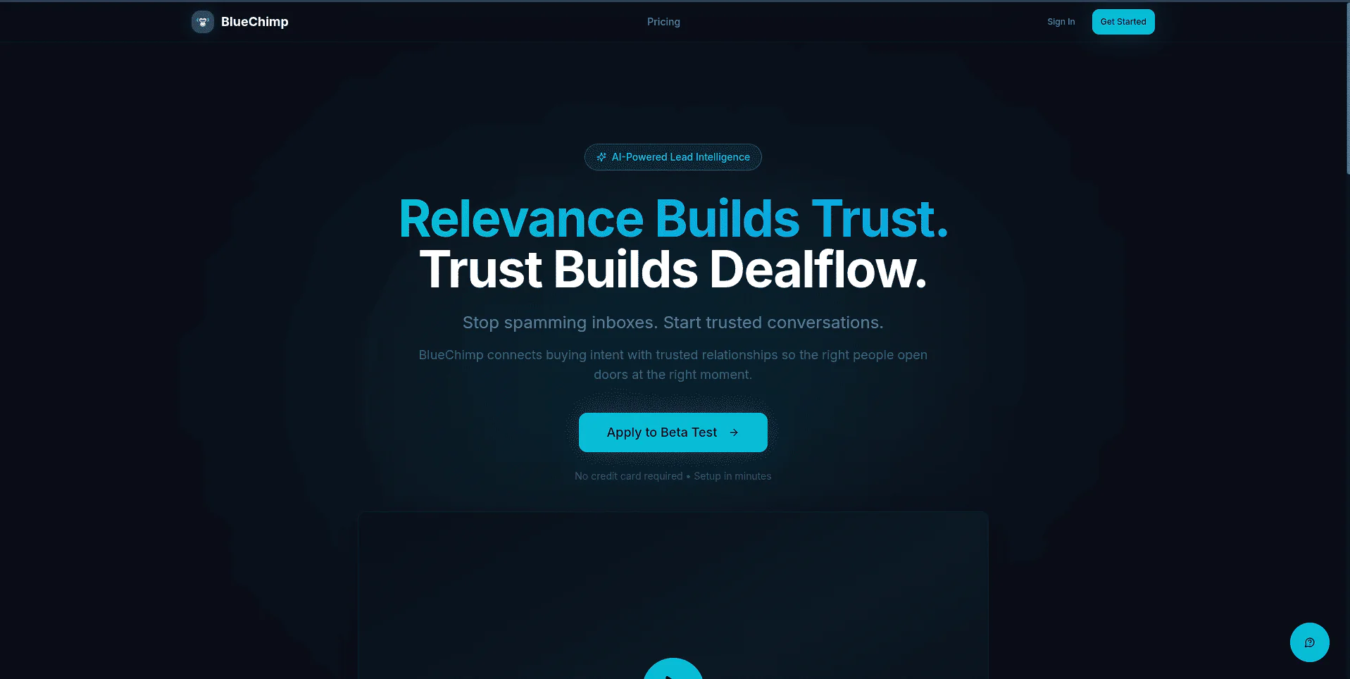 Screenshot of BlueChimp