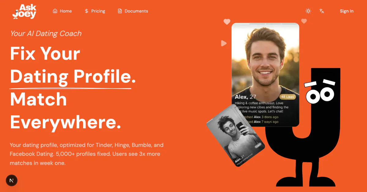 Screenshot of askjoey