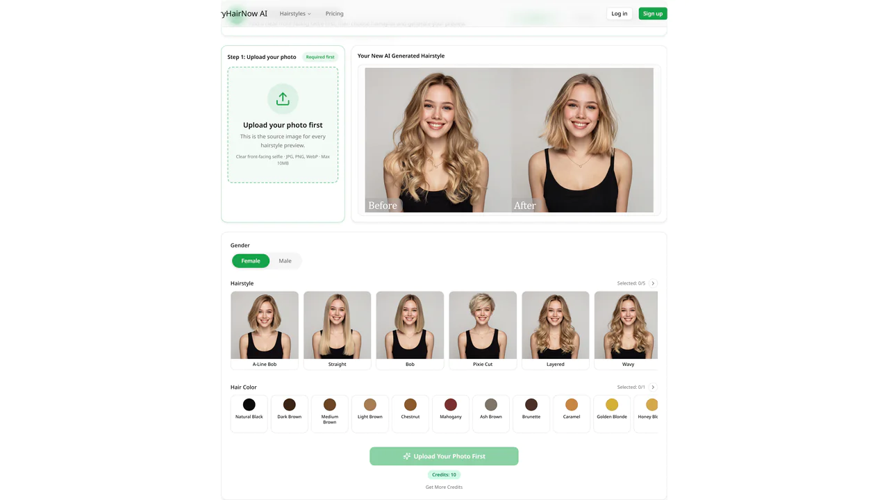 Screenshot 1 of Tryhairnow