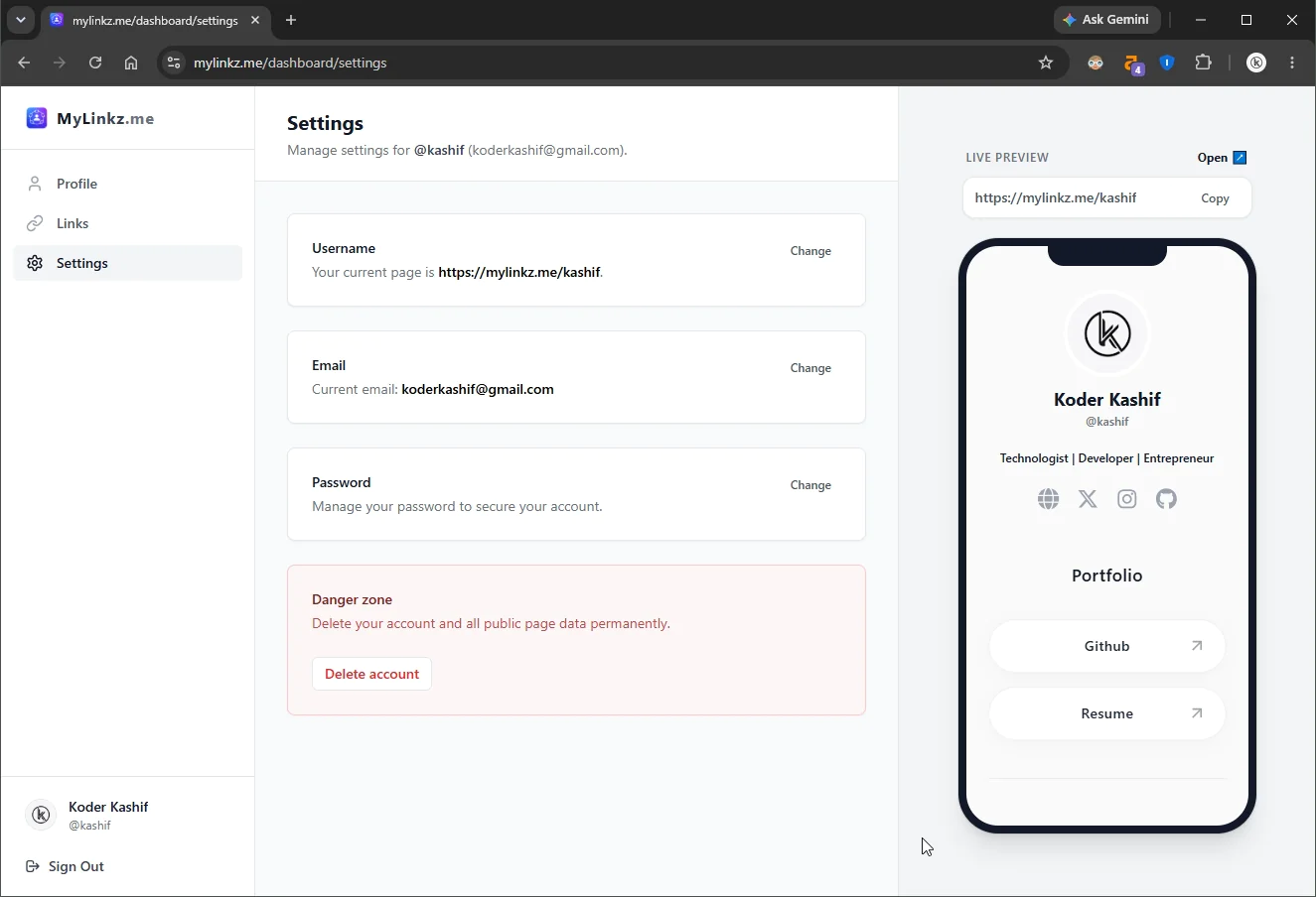 Screenshot 4 of MyLinkz.me