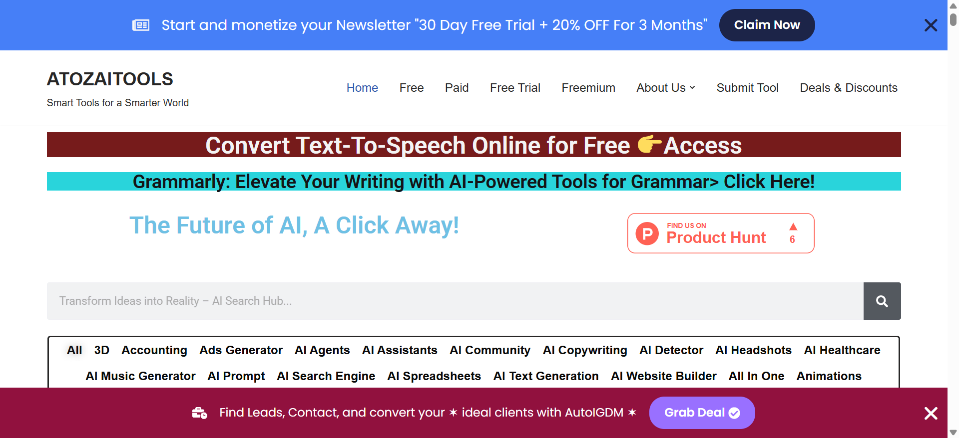 Screenshot of ATOZAITOOLS