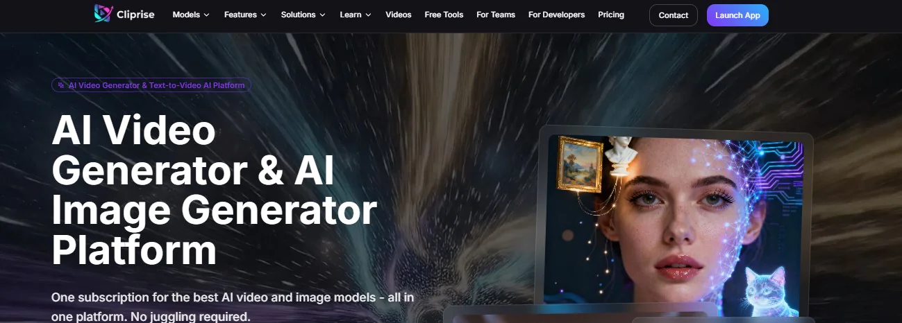 Screenshot of Cliprise