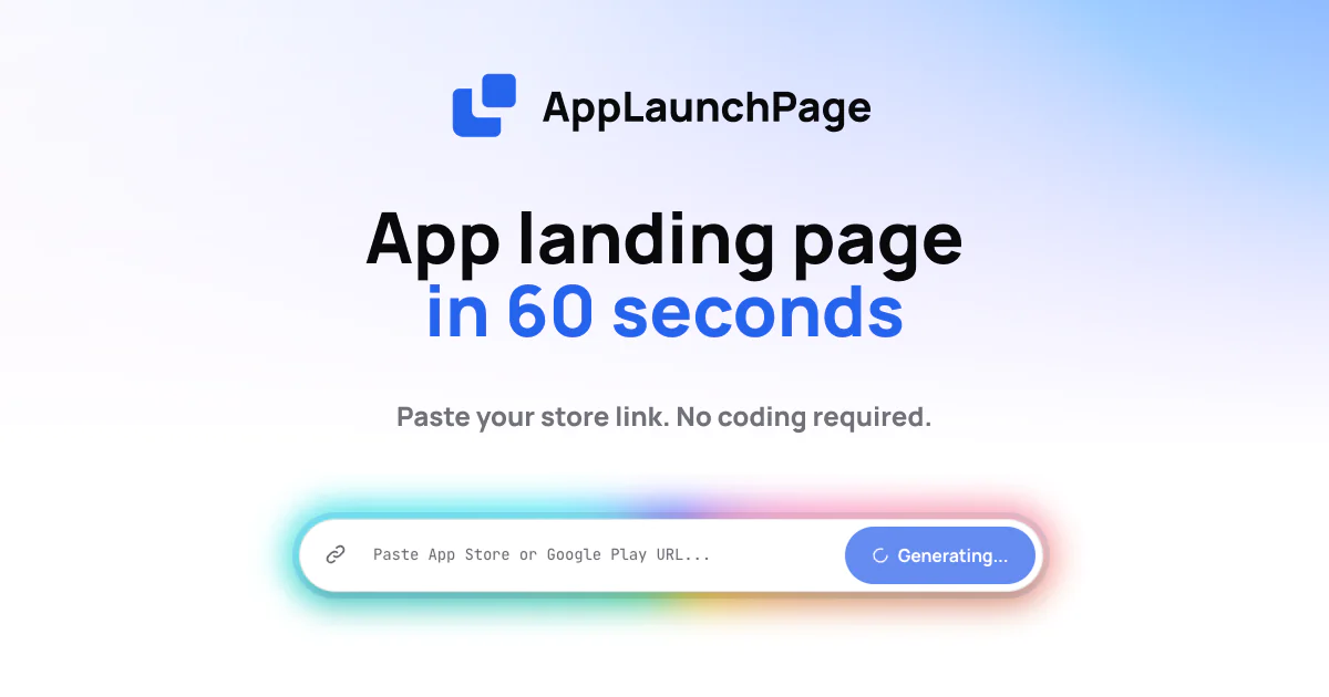 Screenshot of AppLaunchPage