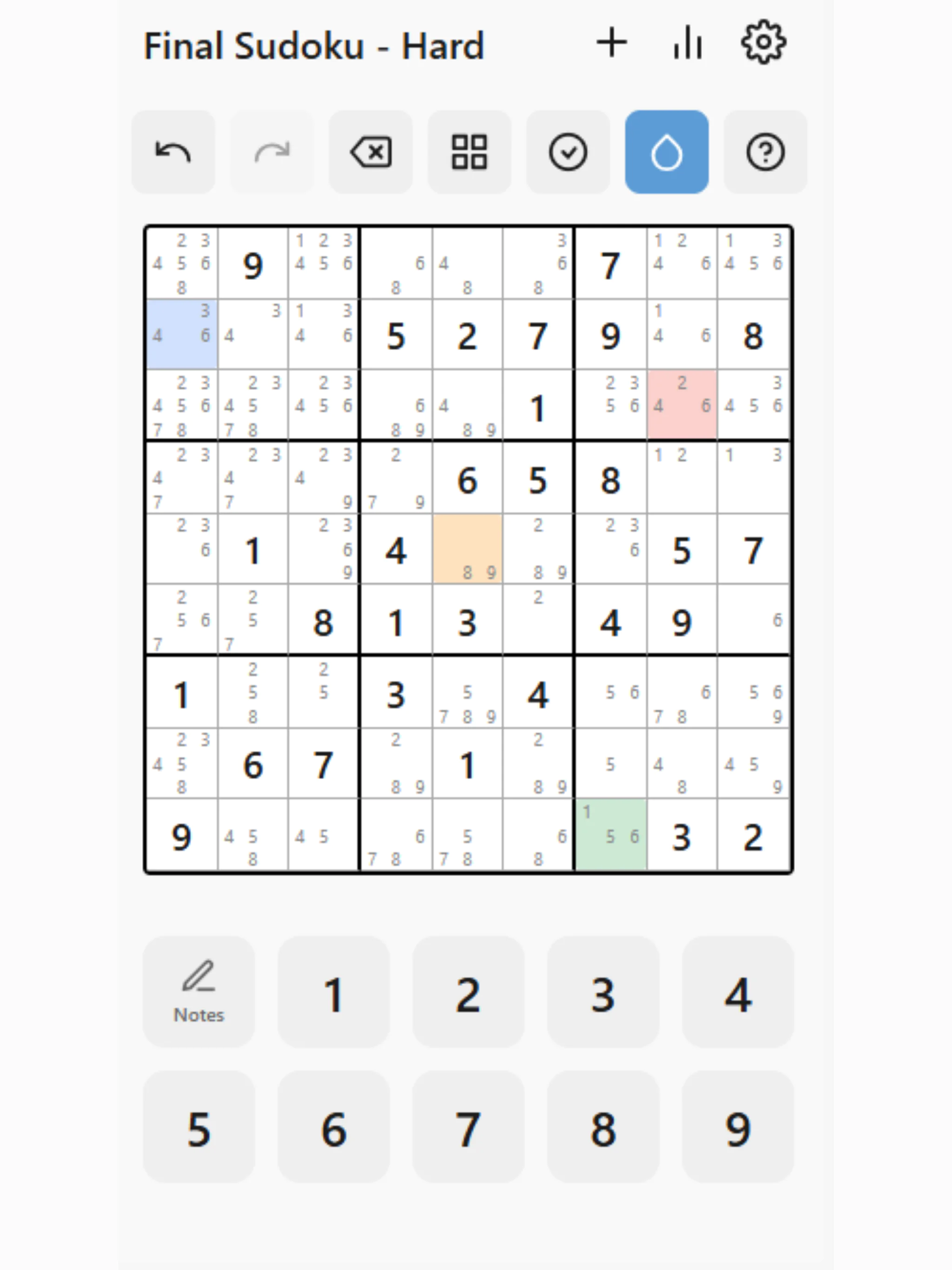 Screenshot of Final Sudoku