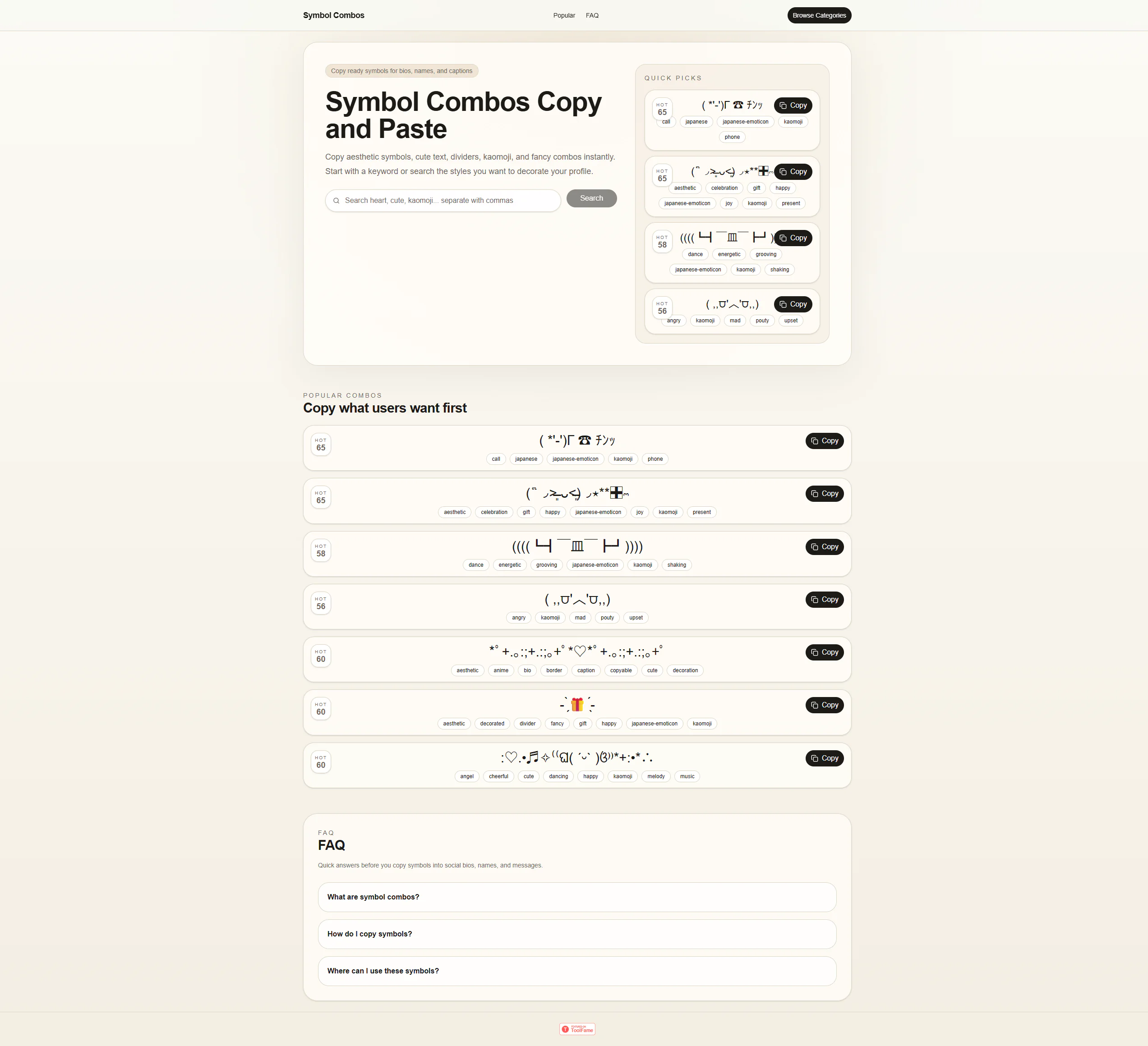 Screenshot 1 of Copy Symbols