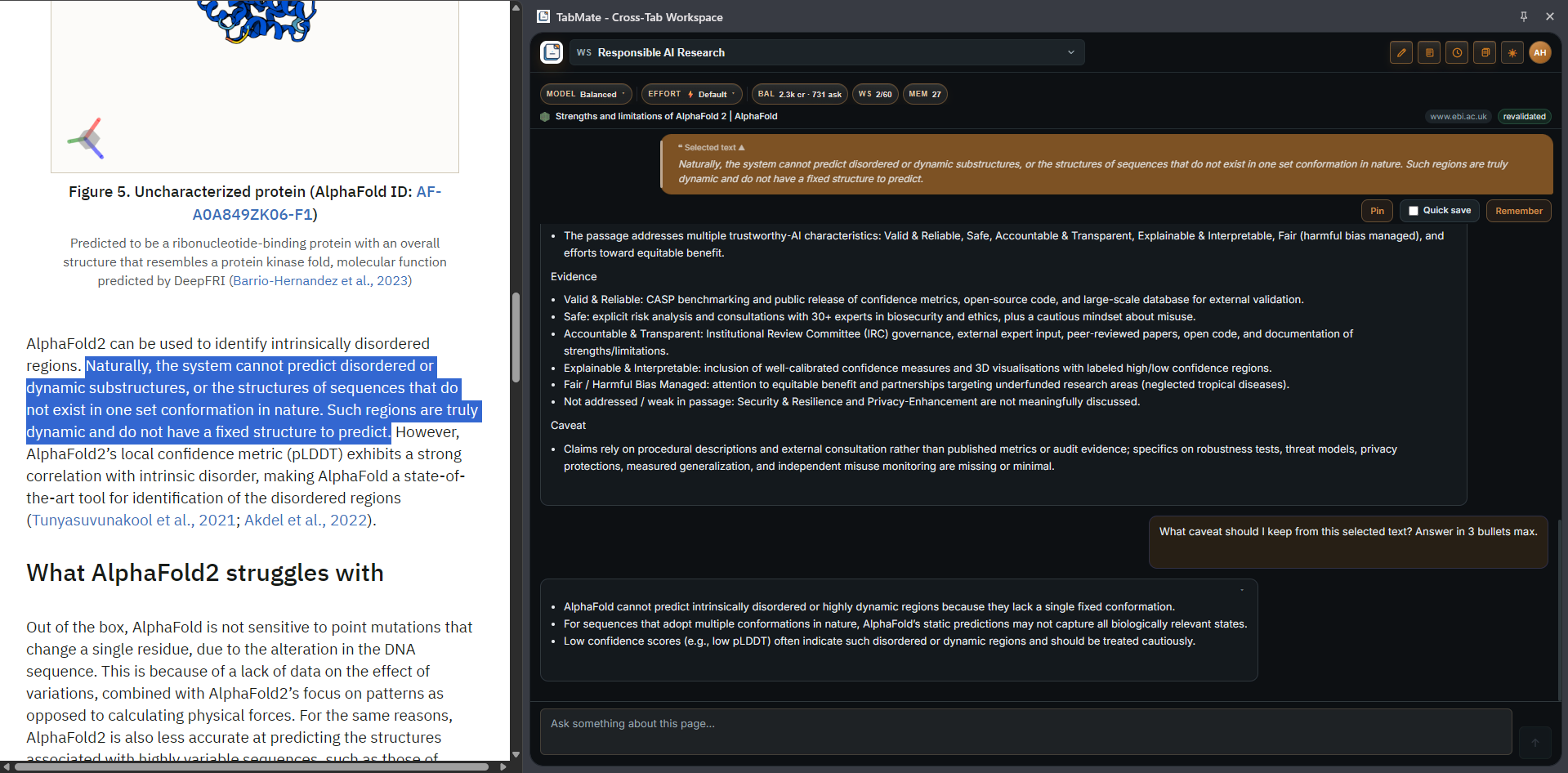 Screenshot of TabMate - Browser Research Assistant