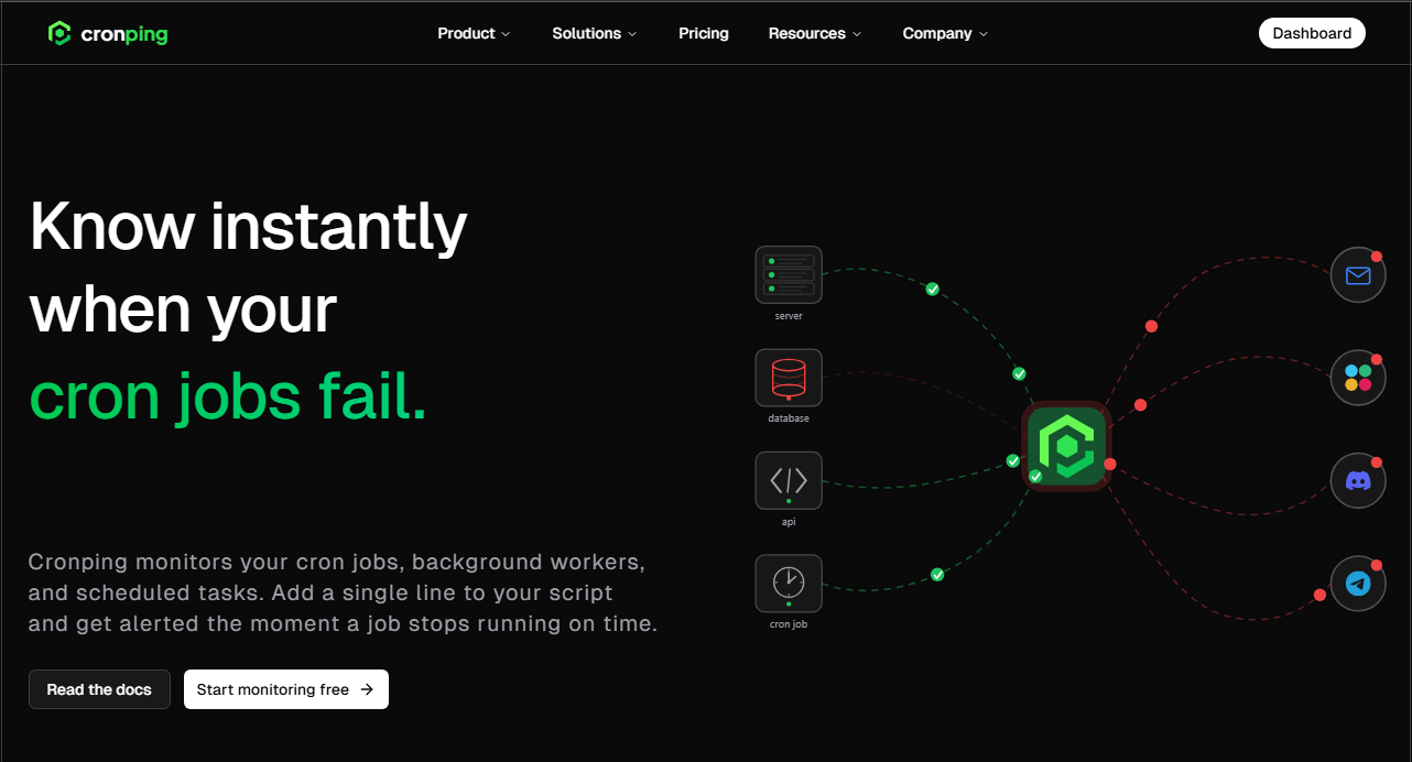 Screenshot of Cronping