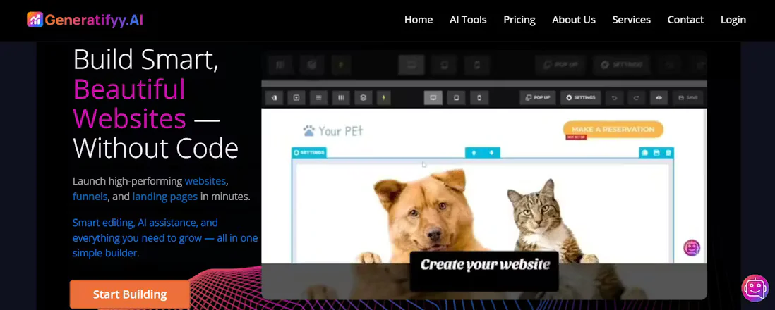 Screenshot of Generatifyy.AI