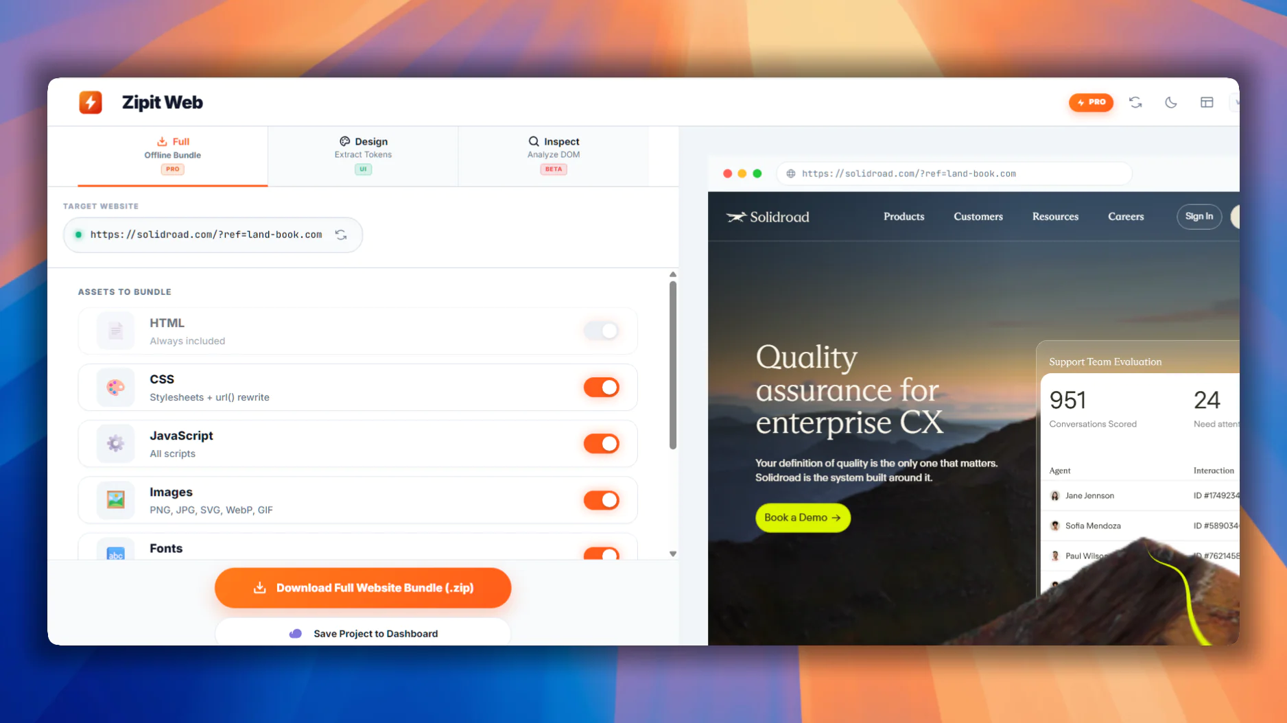 Screenshot 1 of zipitweb