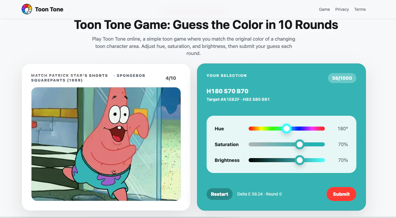Screenshot of Toon Tone