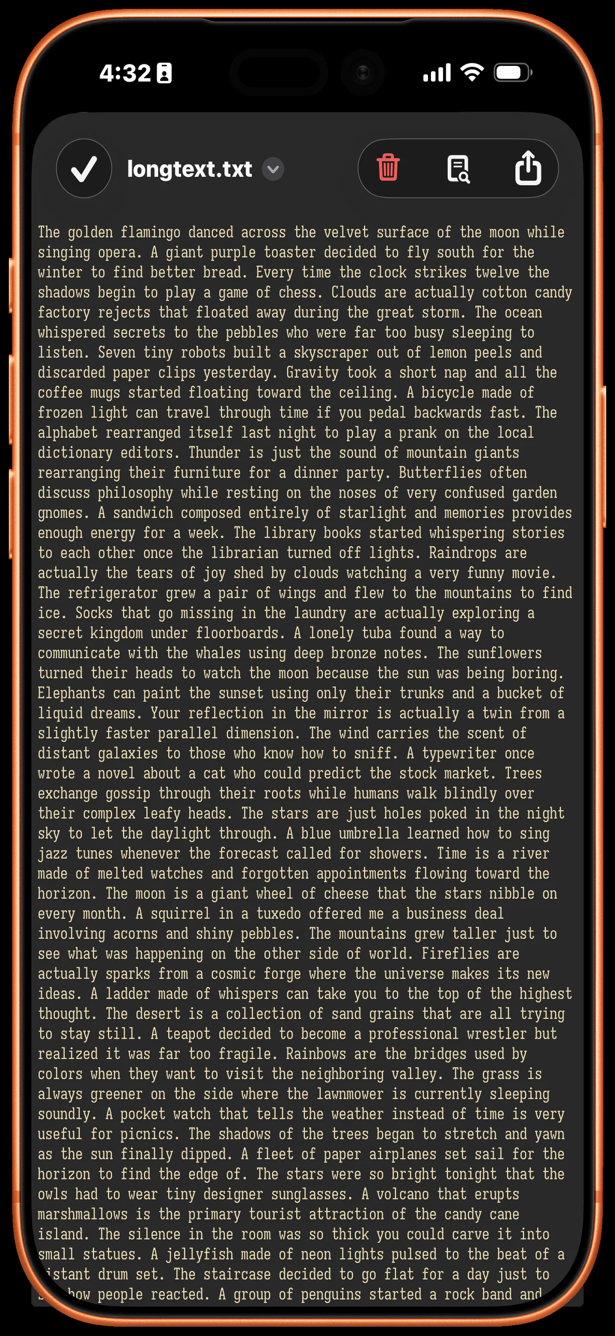 Screenshot of OnlyText
