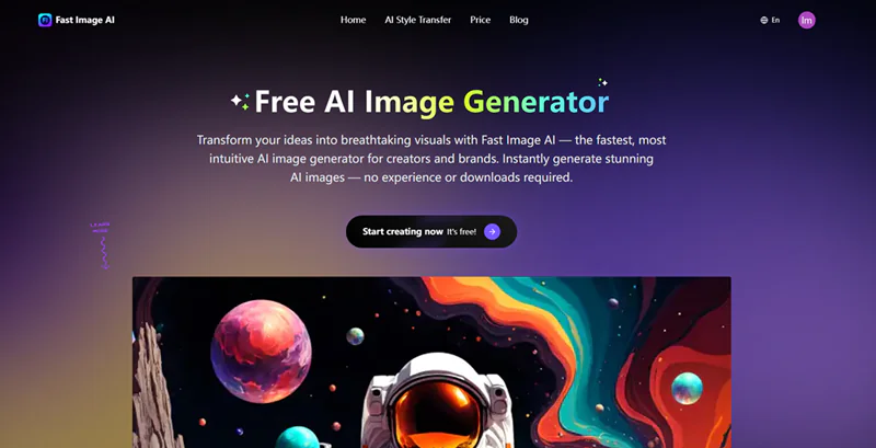 Screenshot of Fast Image AI