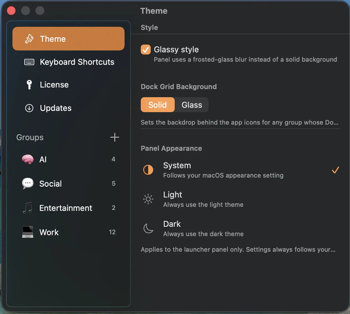 Screenshot 2 of Dock Groups
