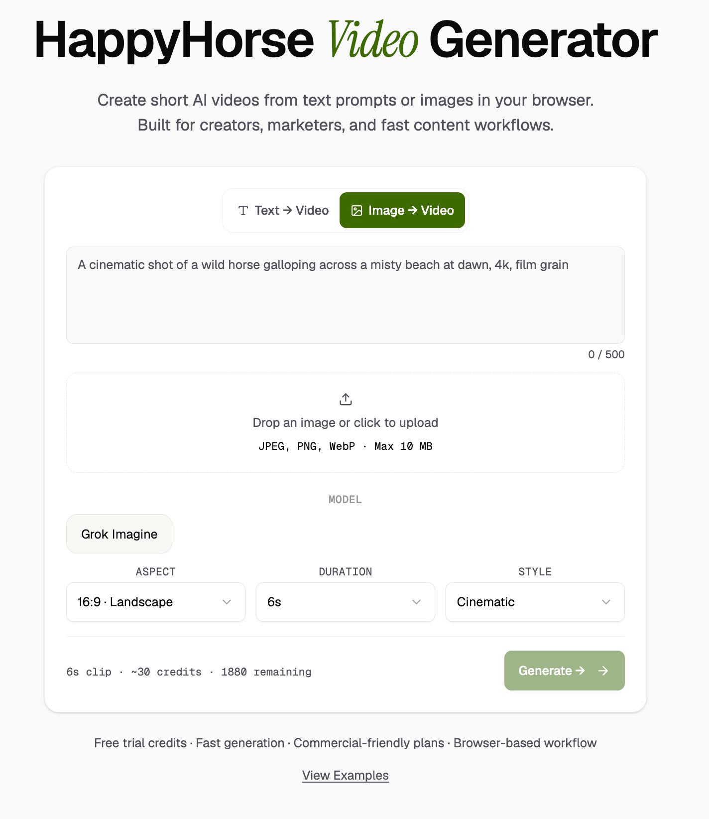 Screenshot of happyhorsevideo