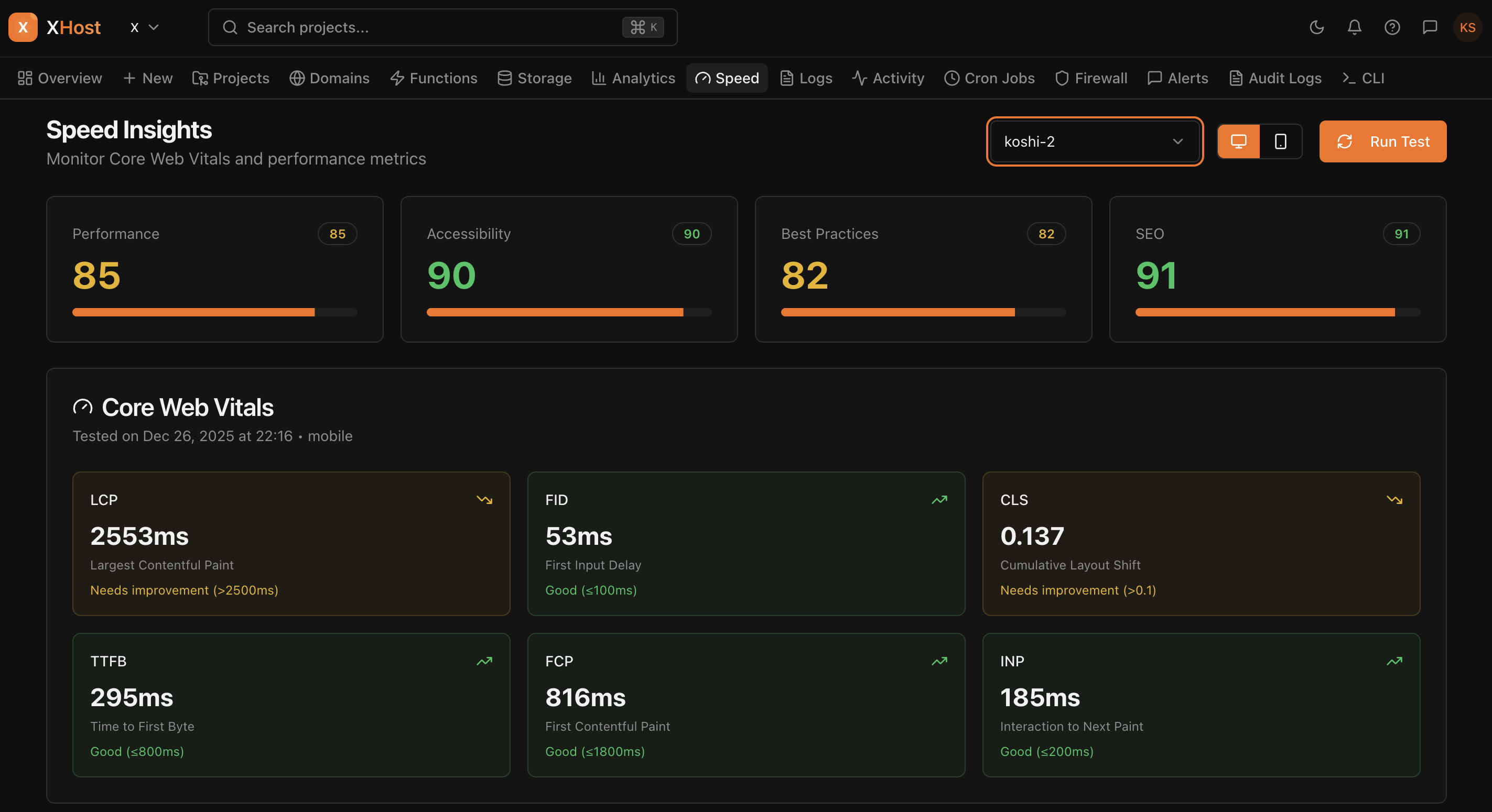 Screenshot of XHOST by Liveupx