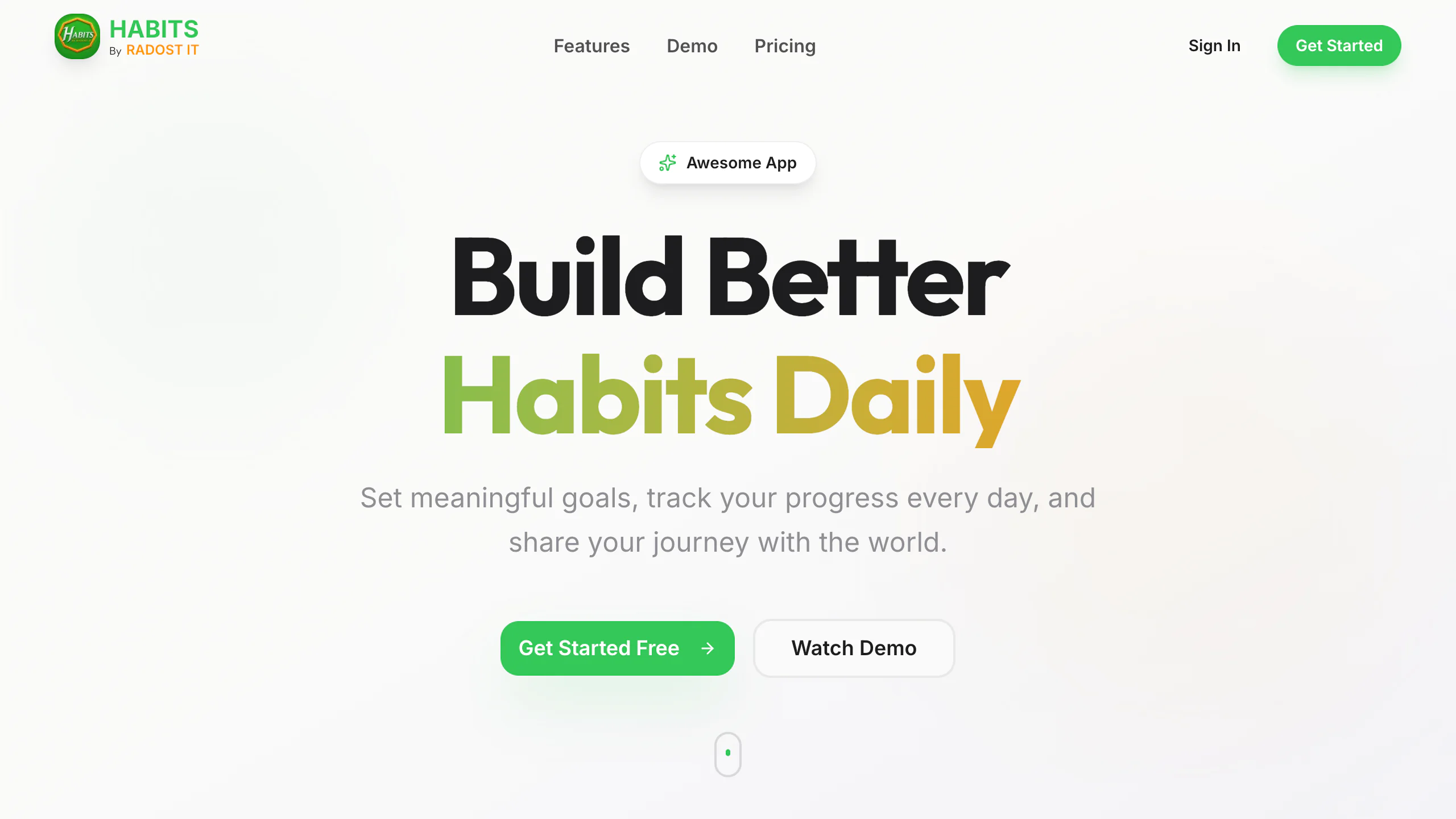 Screenshot of Habits by Radost IT