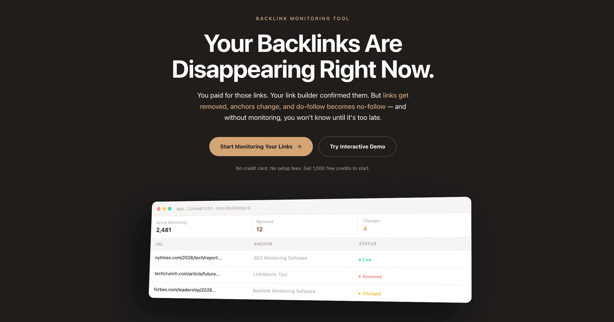 Screenshot 1 of LinkWatchr