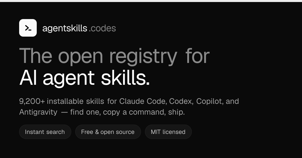 Screenshot 1 of Agentskills Codes
