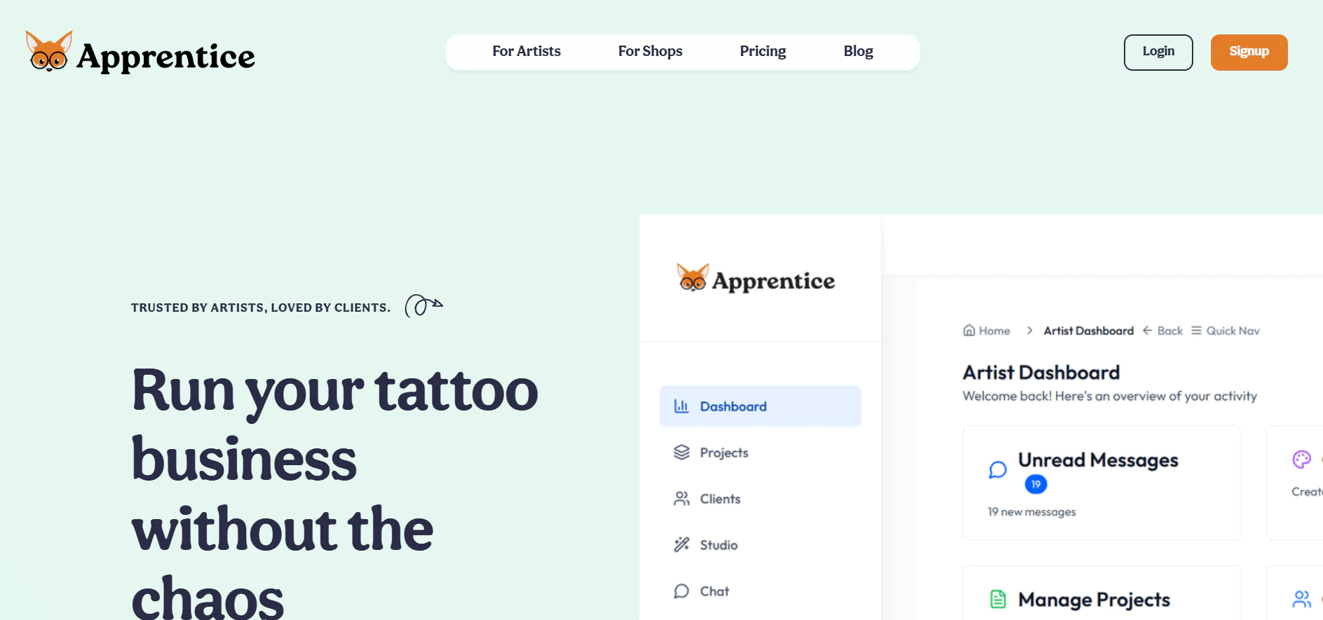 Screenshot of Apprentice