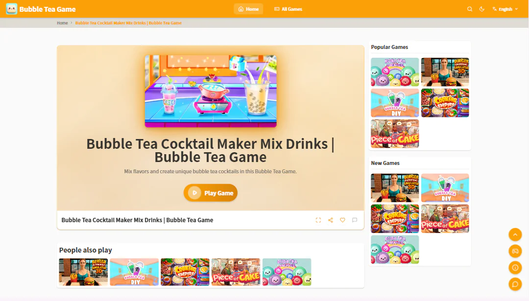 Screenshot of Bubble Tea & Business Games
