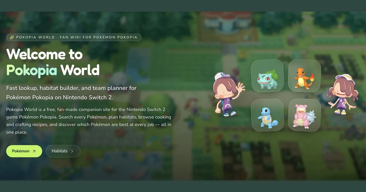 Screenshot of Pokopia World