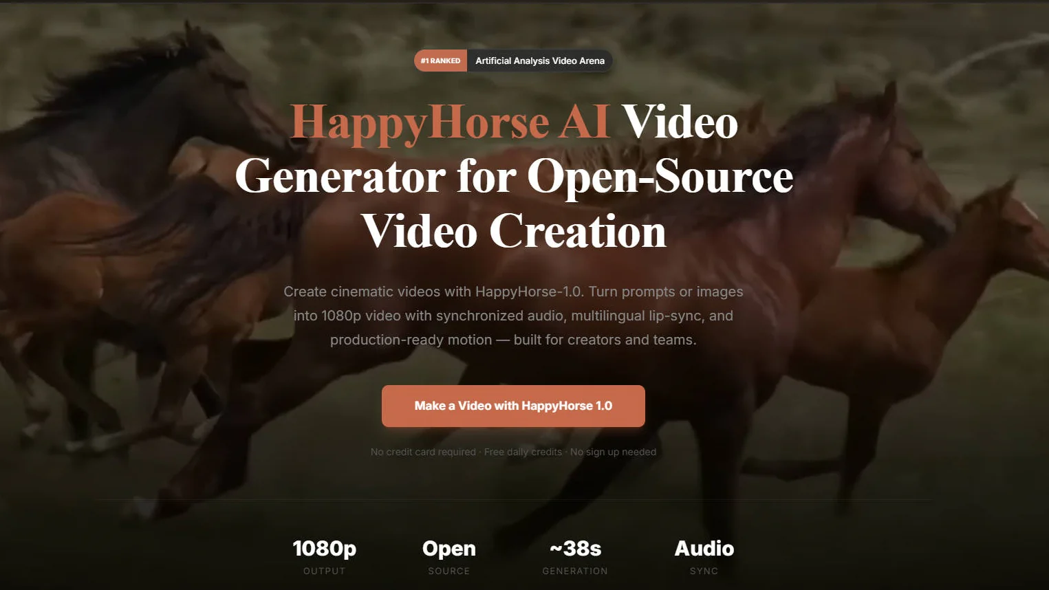 Screenshot of HappyHorse