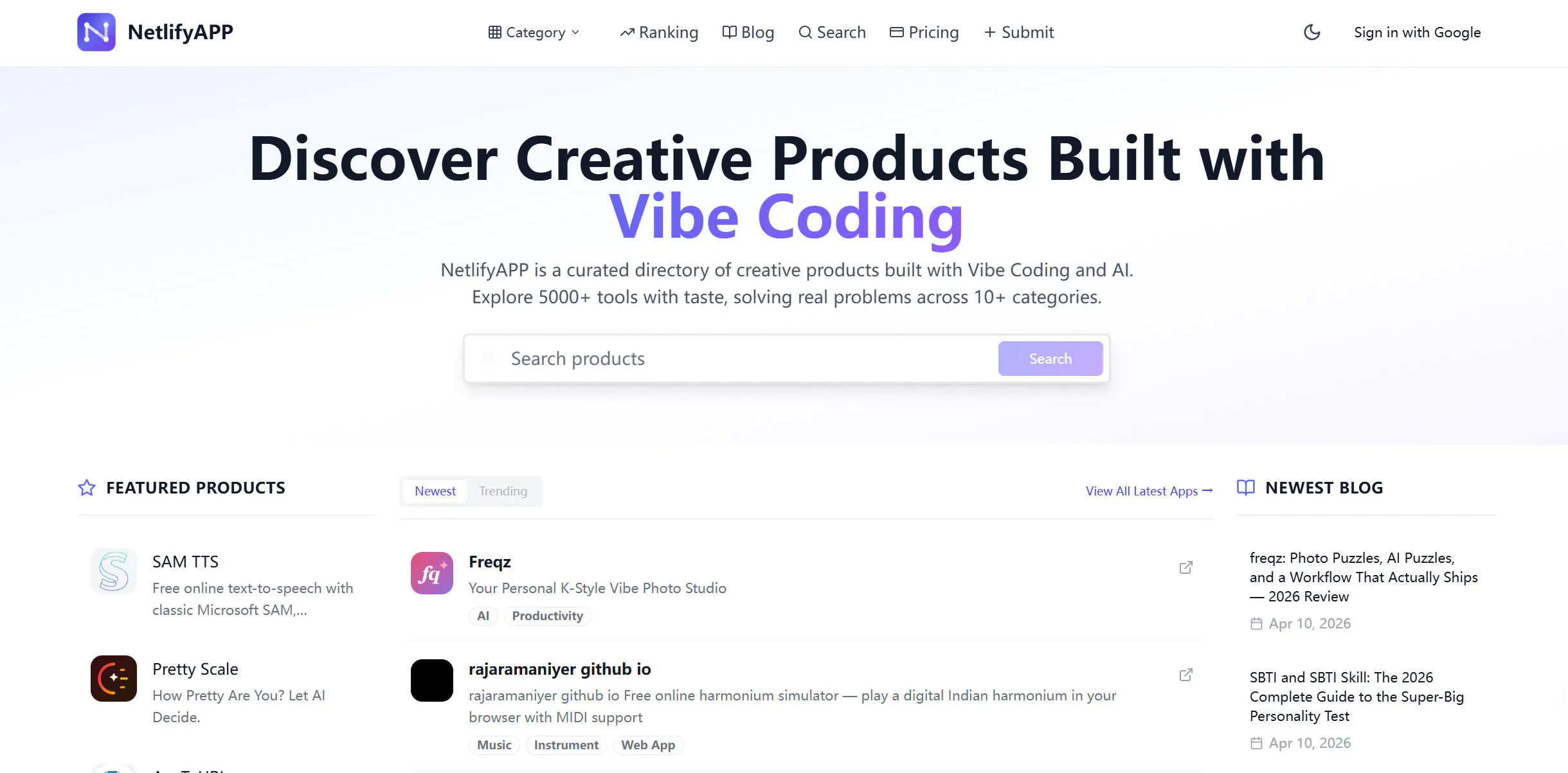 Screenshot of NetlifyAPP