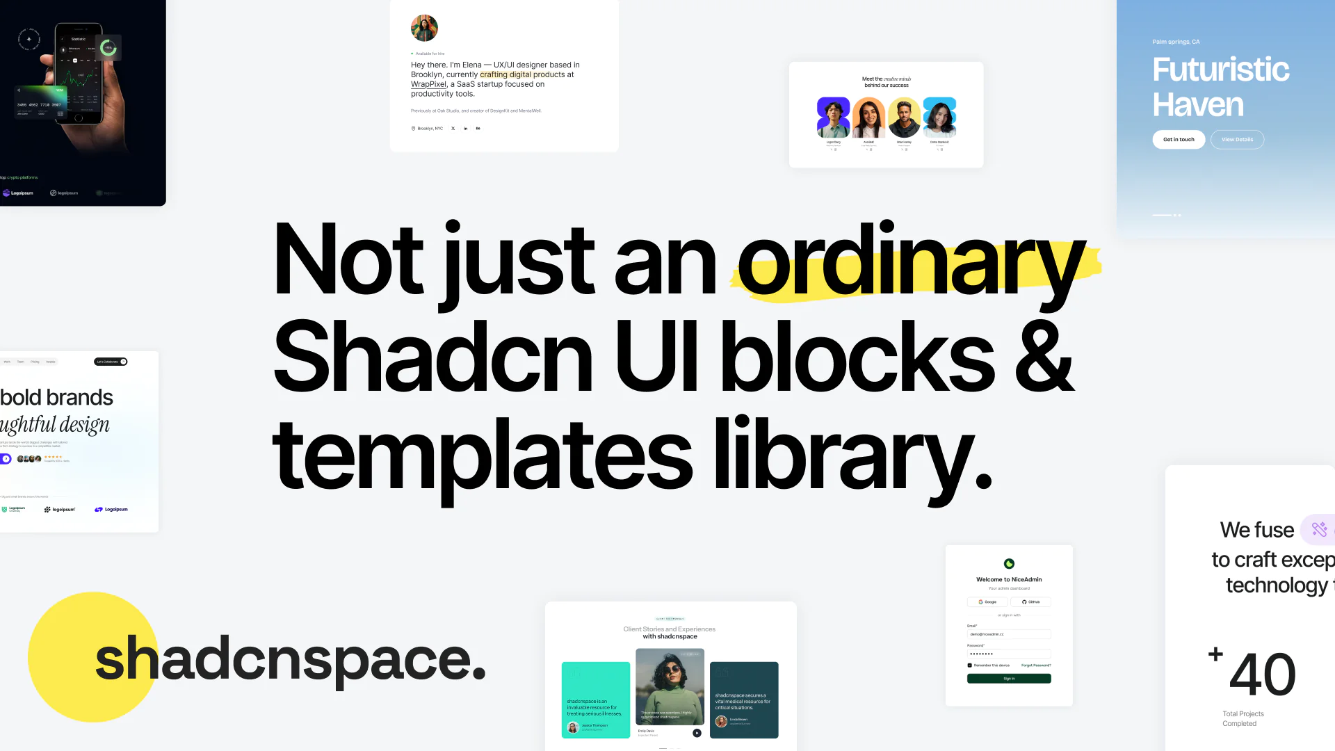 Screenshot of Shadcn Space