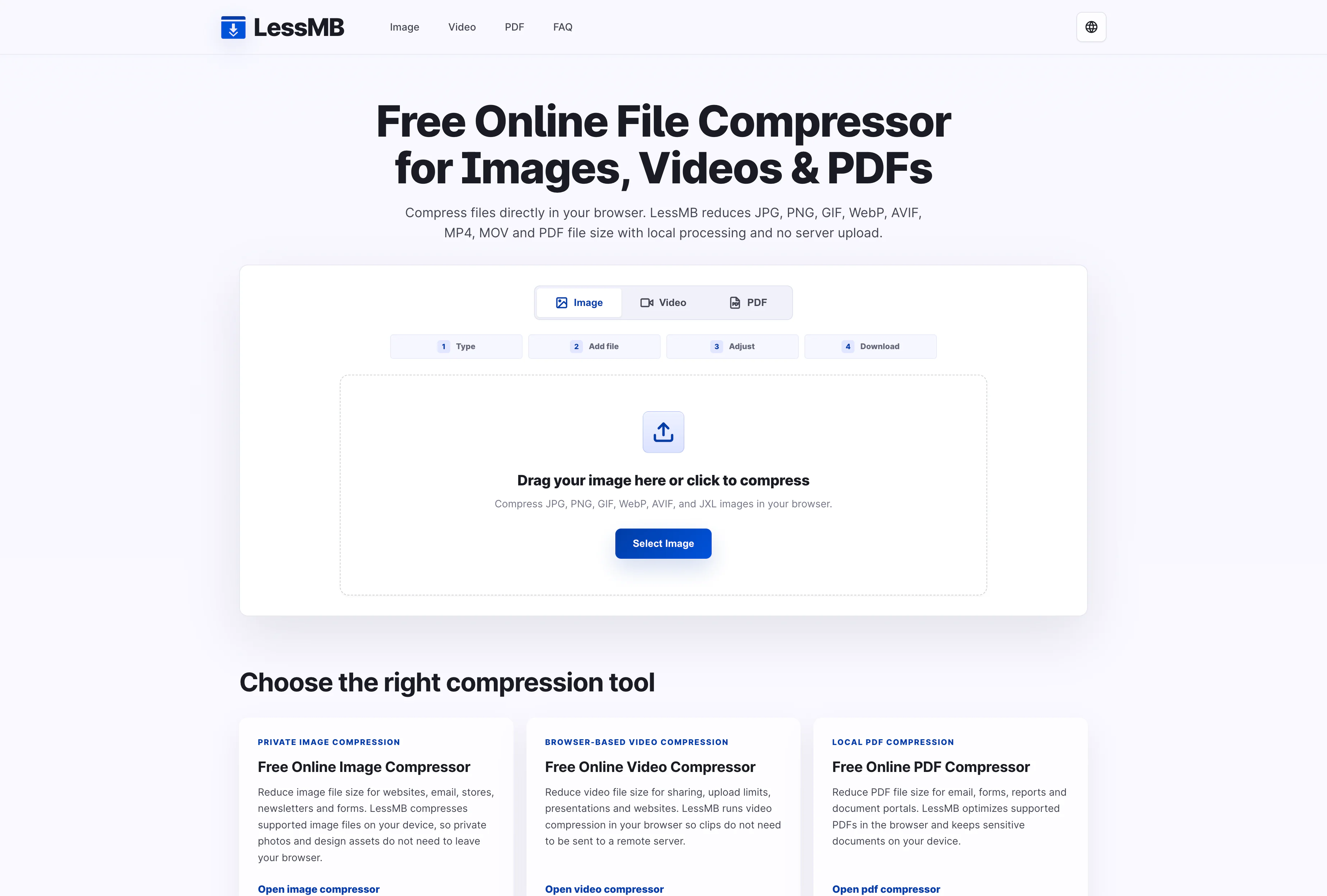 Screenshot of LessMB