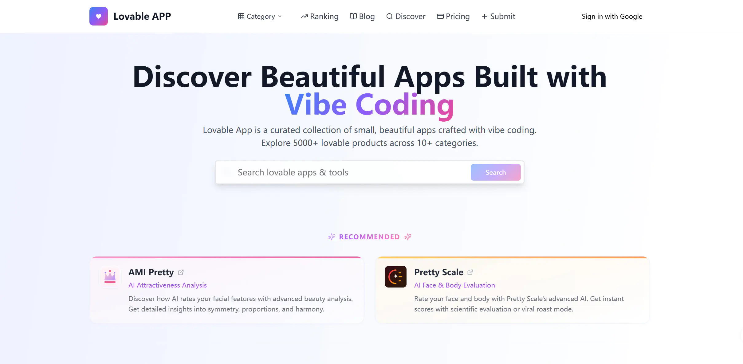 Screenshot of Lovable APP