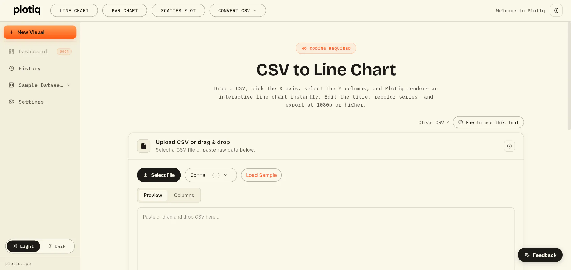 Screenshot of Plotiq